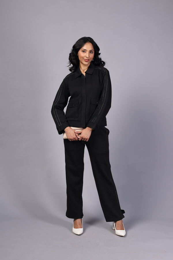 Women's Cord Set Fleece Jacket (PWM-24519)