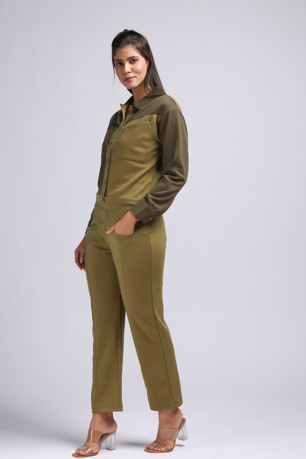 Olive Charm Ladies Cord Set (PWM-23506)