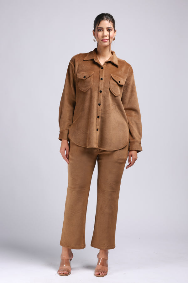 Elegant Corduroy Cord Set (PWM-23557)