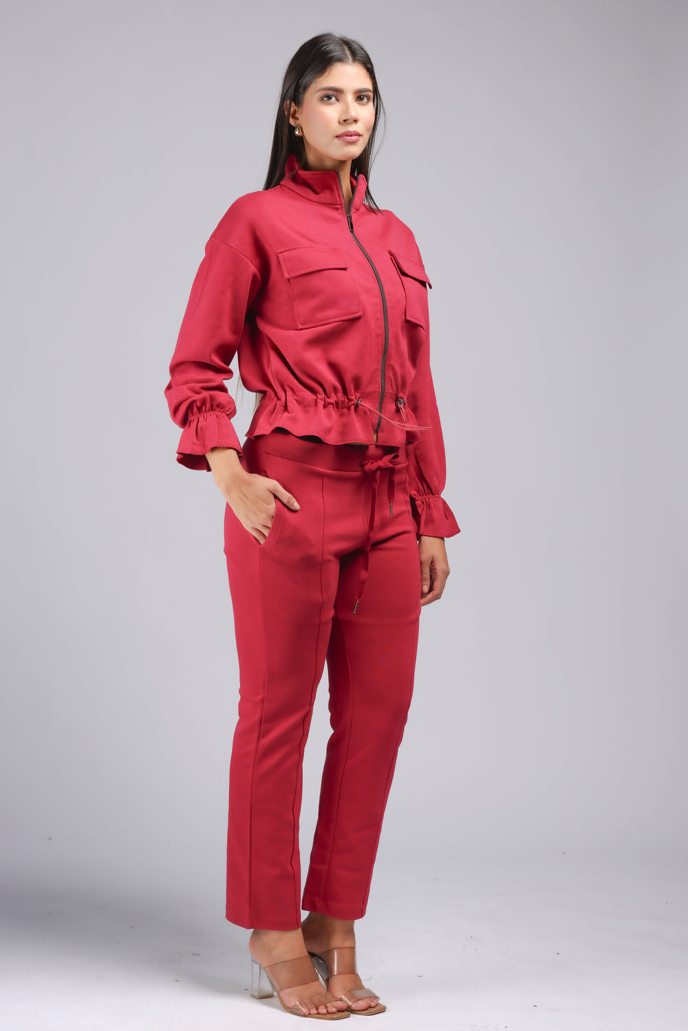 Fuchsia Coloured Cord Set (PM22-504)