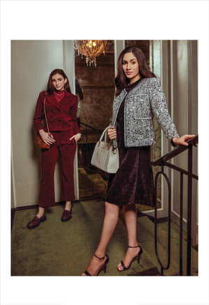 Elegant Imported Fabric Dress (PWM-24116)