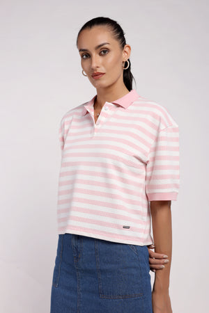 The Striped Wrinkled T-Shirt (PSM-255007)