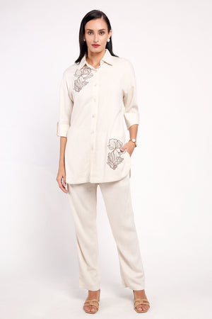 The Linen Skirt Co-ord Set (PSM-257013)