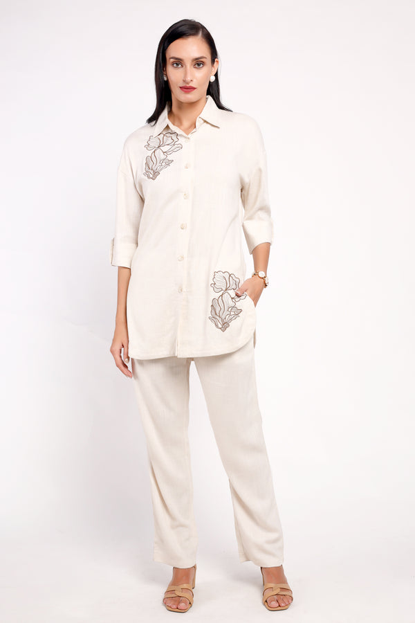 The Linen Skirt Co-ord Set (PSM-257013)