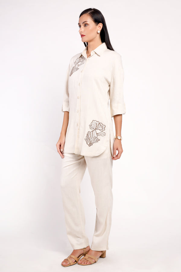 The Linen Skirt Co-ord Set (PSM-257013)