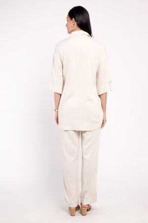 The Linen Skirt Co-ord Set (PSM-257013)