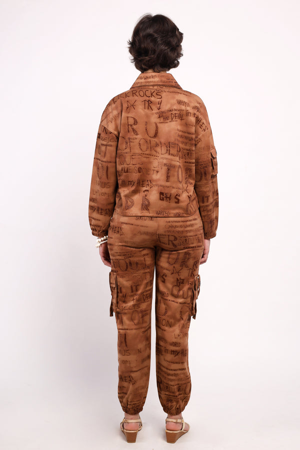 Alphabet Embossed Jogger Co-ord Set (PWM-24542)