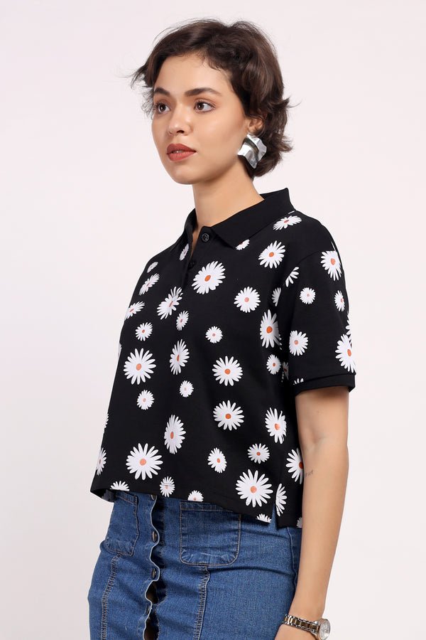 The Floral Cropped T-Shirt (PSM-255015)