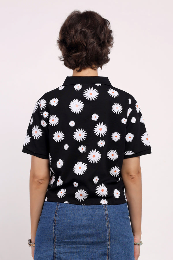 The Floral Cropped T-Shirt (PSM-255015)