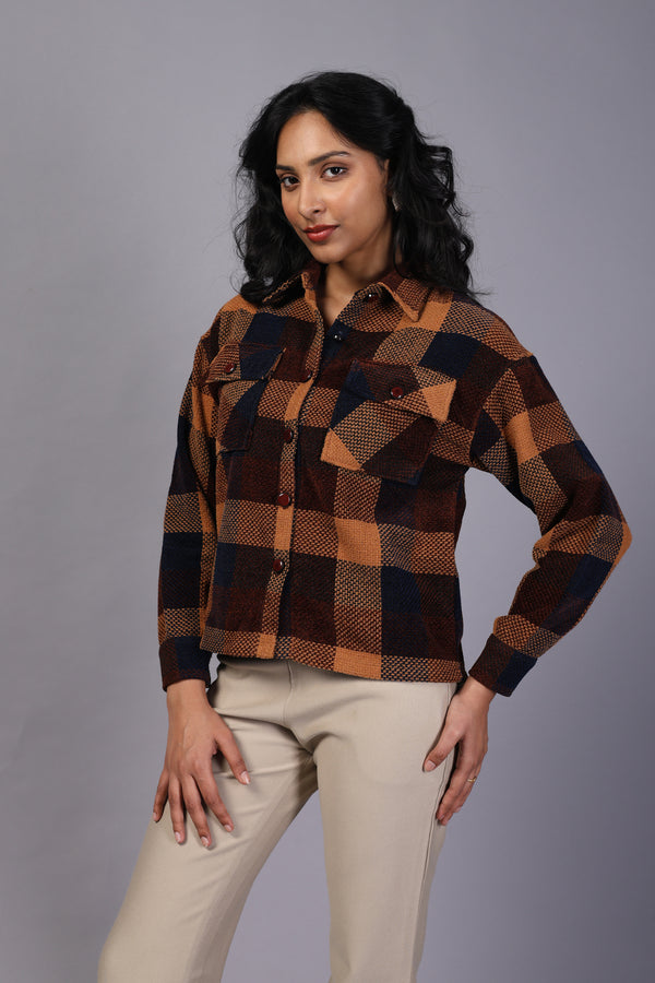 Imported Tweed Ladies Top (PWM-24750)