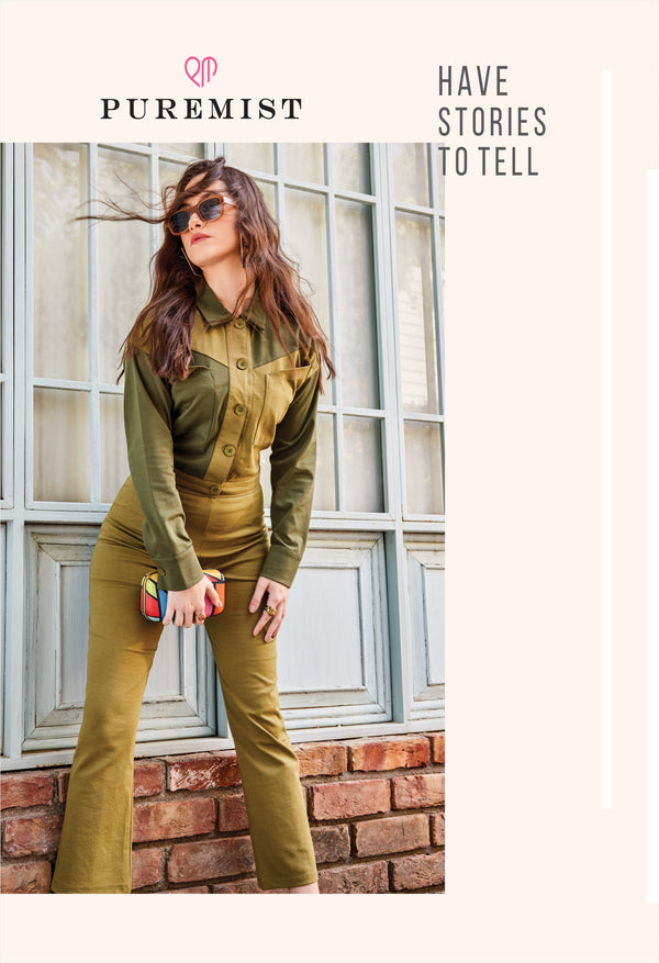 Olive Charm Ladies Cord Set (PWM-23506)